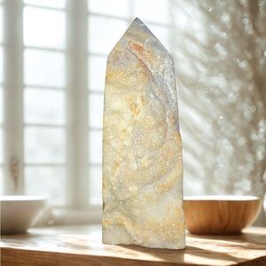 Druzy Sphalerite Crystal Obelisk | Zinc Mineral Tower | 65g